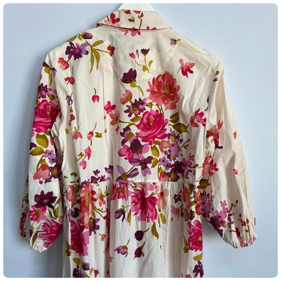 NWT Anthropologie Maeve The Bettina Floral Tiered Shirt Dress - Picture 11 of 17